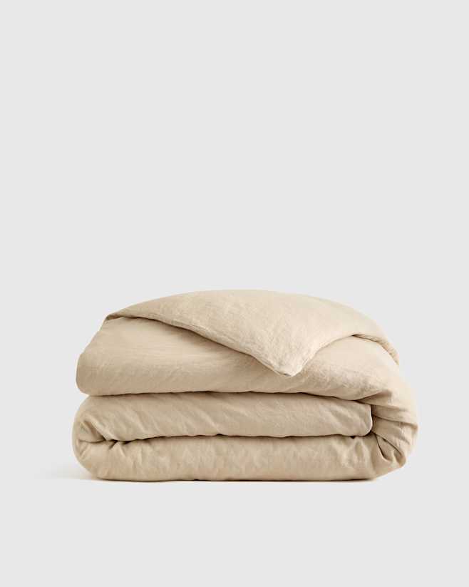 Oat European Linen Duvet Cover