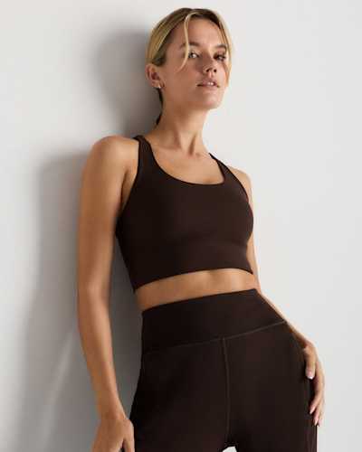 Power-Up Long Line Strappy Sports Bra