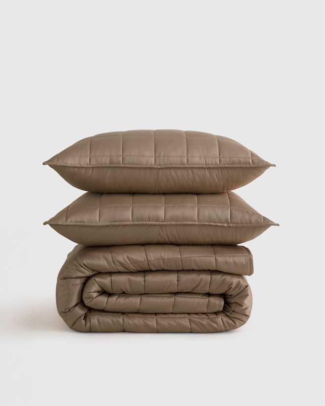 Walnut Bamboo Box Quilt Set