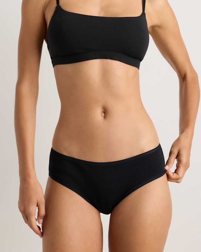 Black/Sand/Ruby Organic Cotton Hipster (6-pack)