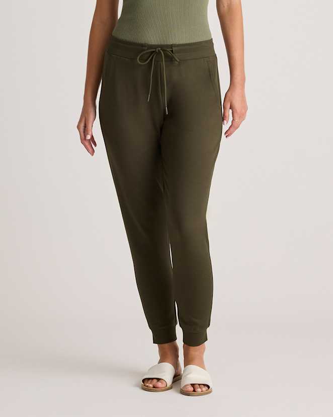 Olive Ultra-Stretch Ponte Jogger Pants