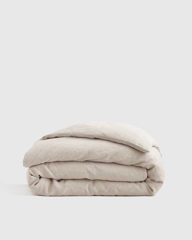 Natural European Linen Chambray Duvet Cover