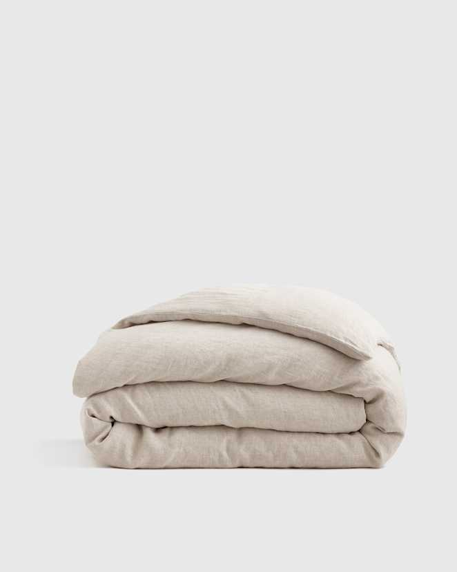 Natural European Linen Chambray Duvet Cover