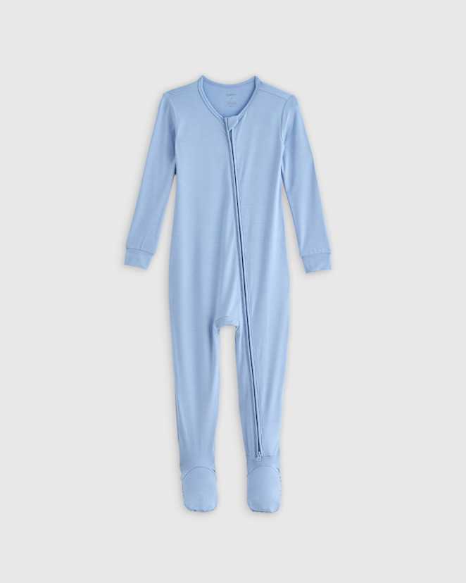 Eternal Blue Bamboo Footie Pajama