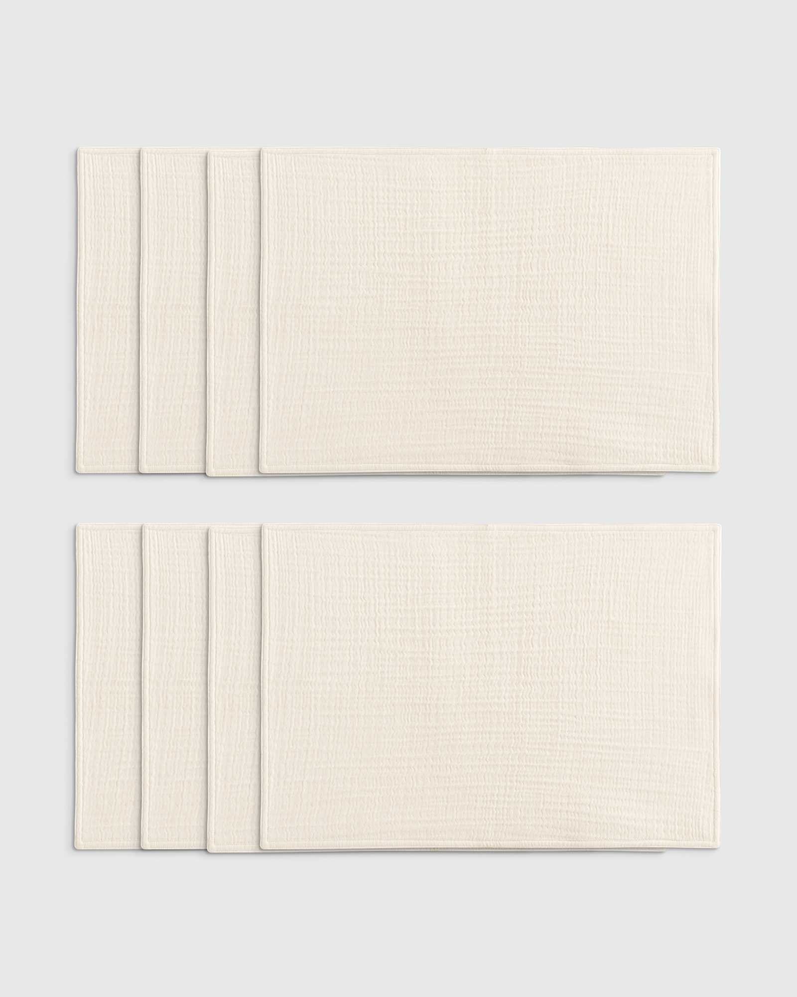Undyed Organic Cotton Gauze Placemats (Set of 8)