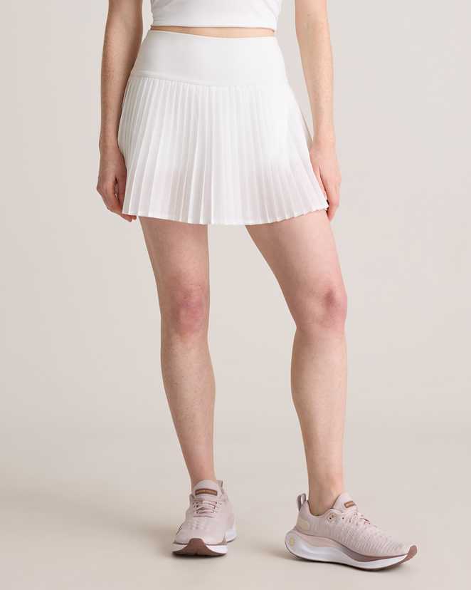 Classic White Court Sport Pleated Tennis Skirt