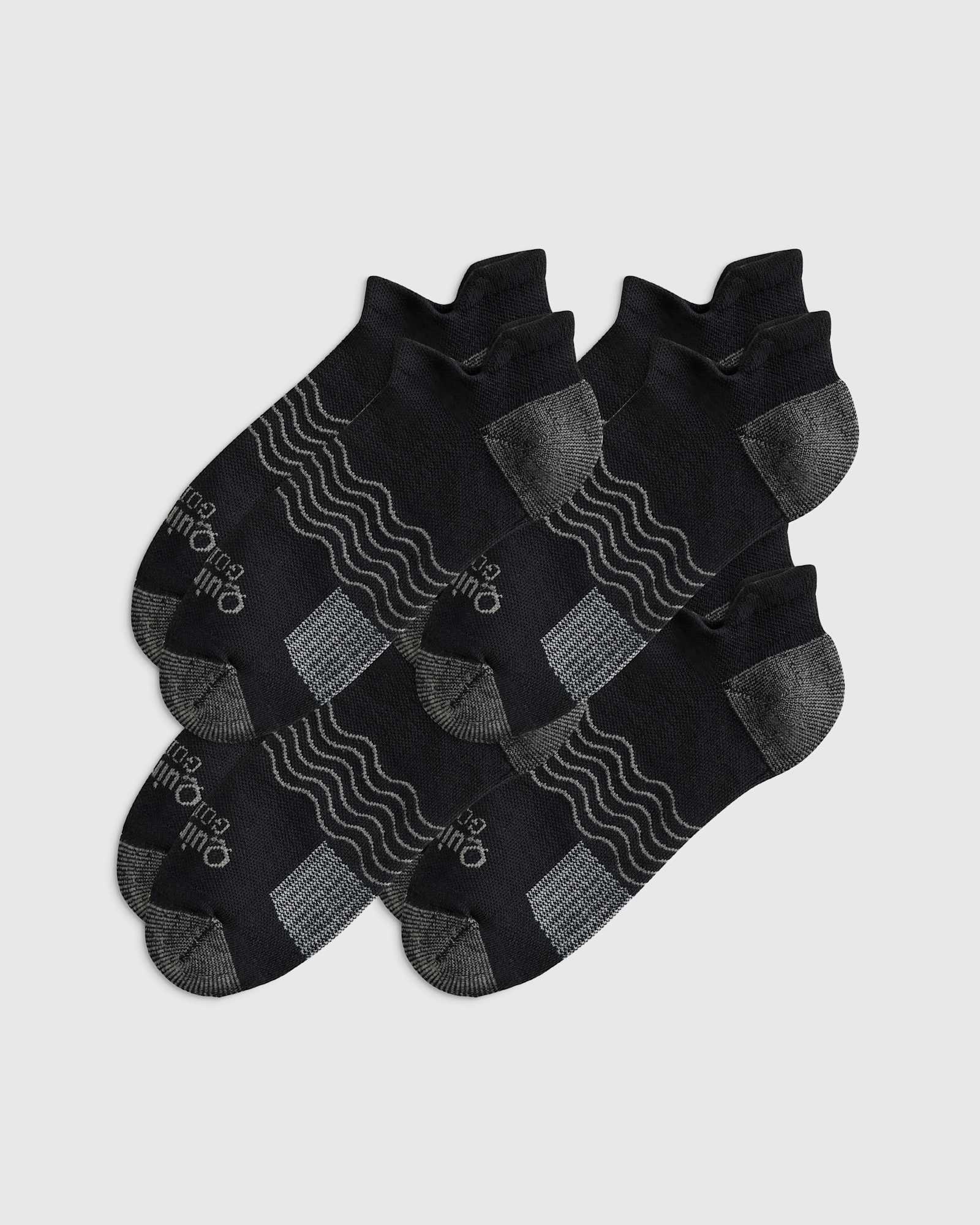 Black Performance Golf Ankle Socks (4-pack)