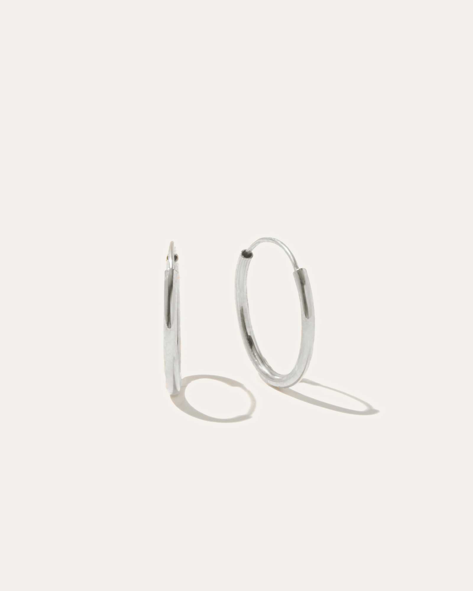 white-gold 14K Gold Everyday Hoops