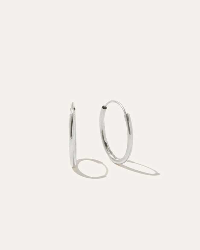 White Gold 14K Gold Everyday Hoops