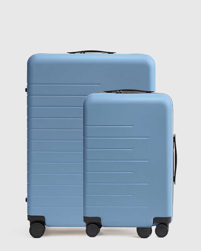 Blue Small Carry-On & Large Check-In Suitcase Set