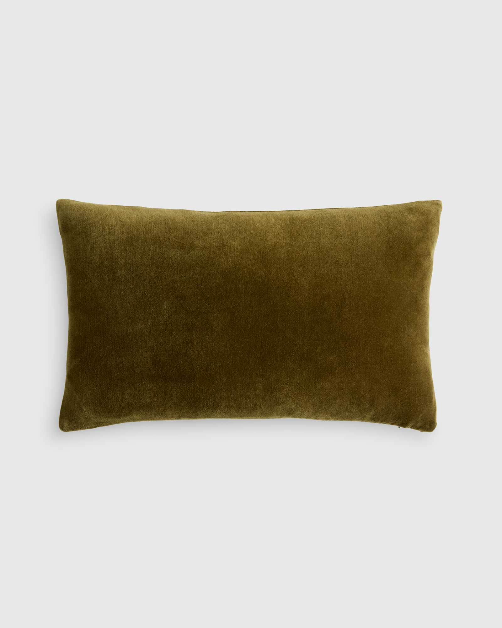 Olive Classic Cotton Velvet Pillow Cover