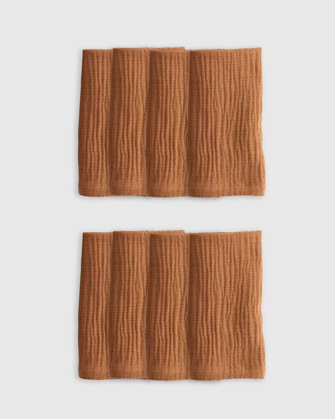 Terracotta Organic Airy Gauze Napkins (Set of 8)