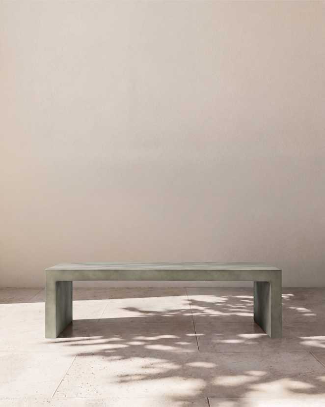 Grey Concrete Waterfall Indoor/Outdoor Coffee Table