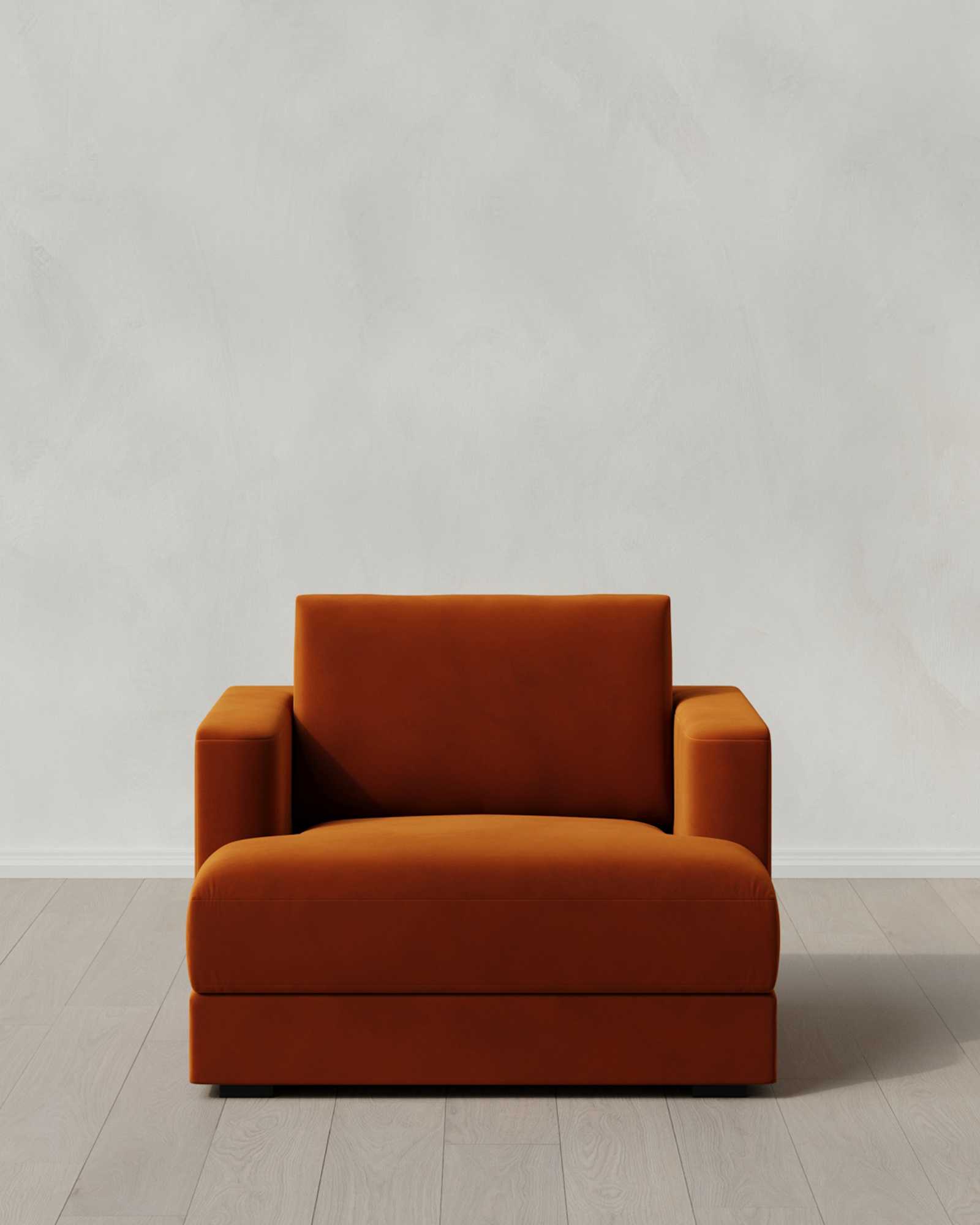 Sierra Accent Chair Performance Velvet Rust
