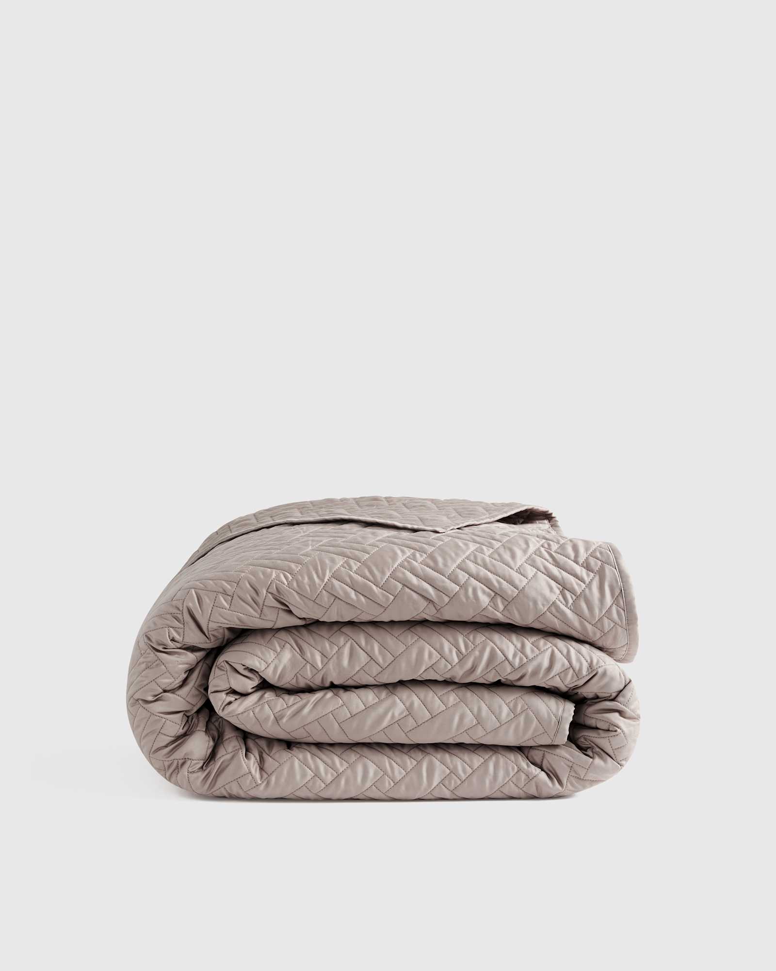Stone Organic Cotton Basketweave Quilt
