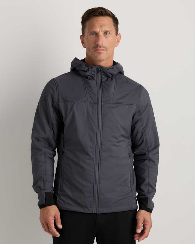 Carbon Grey Weather Proof Fleece-Lined Hooded Jacket