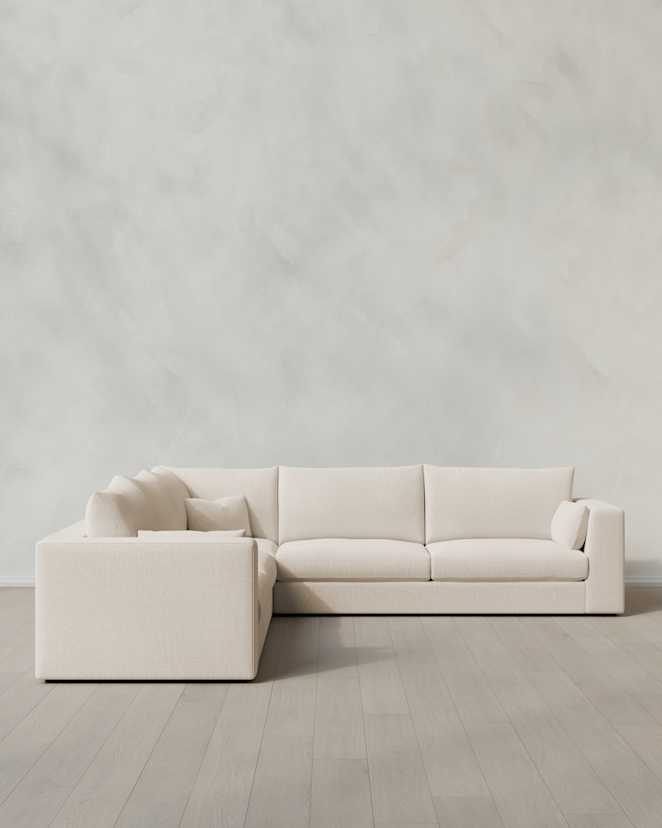 Pearl Oasis L Sectional in Performance Linen