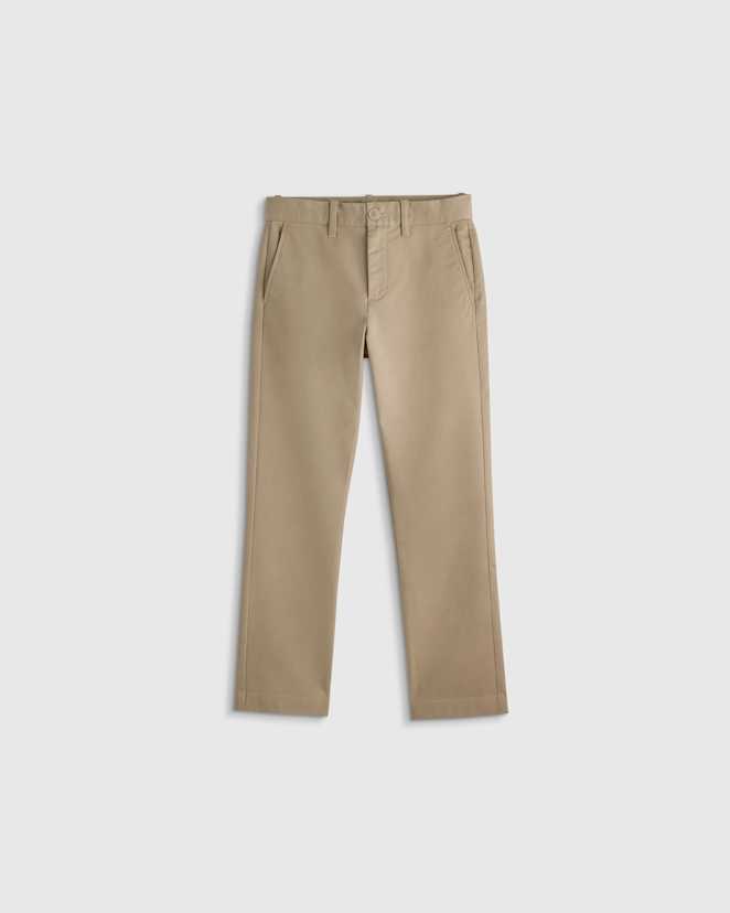 Light Khaki Boys Organic Cotton Stretch Classic Chino