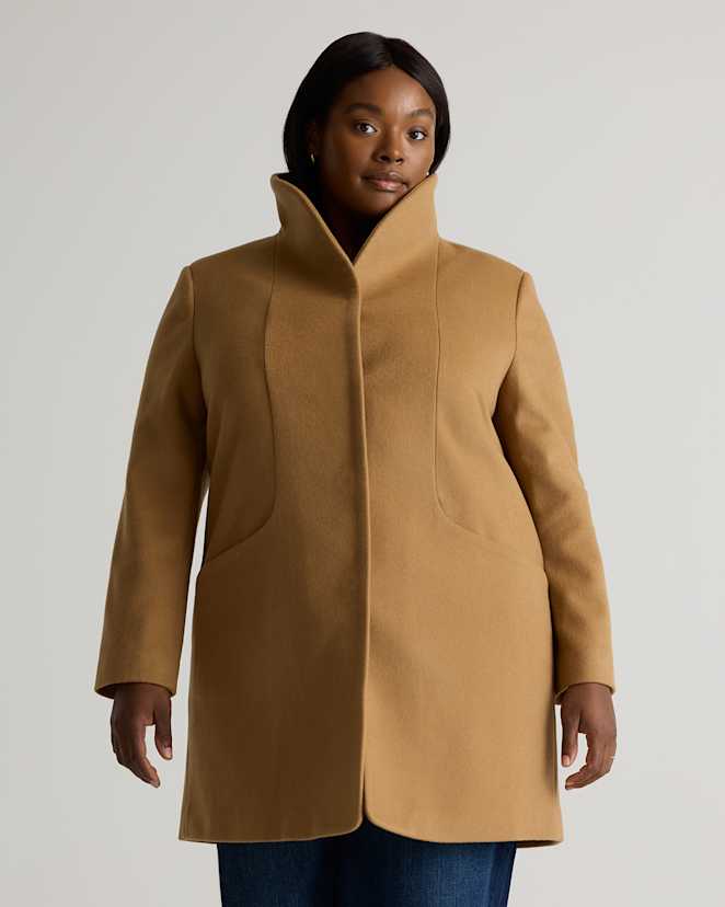 Caramel Italian Wool Cocoon Coat