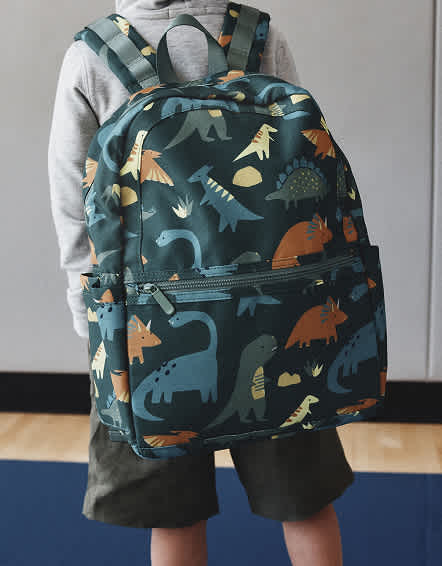 Dinos Recycled Double Pocket Backpack