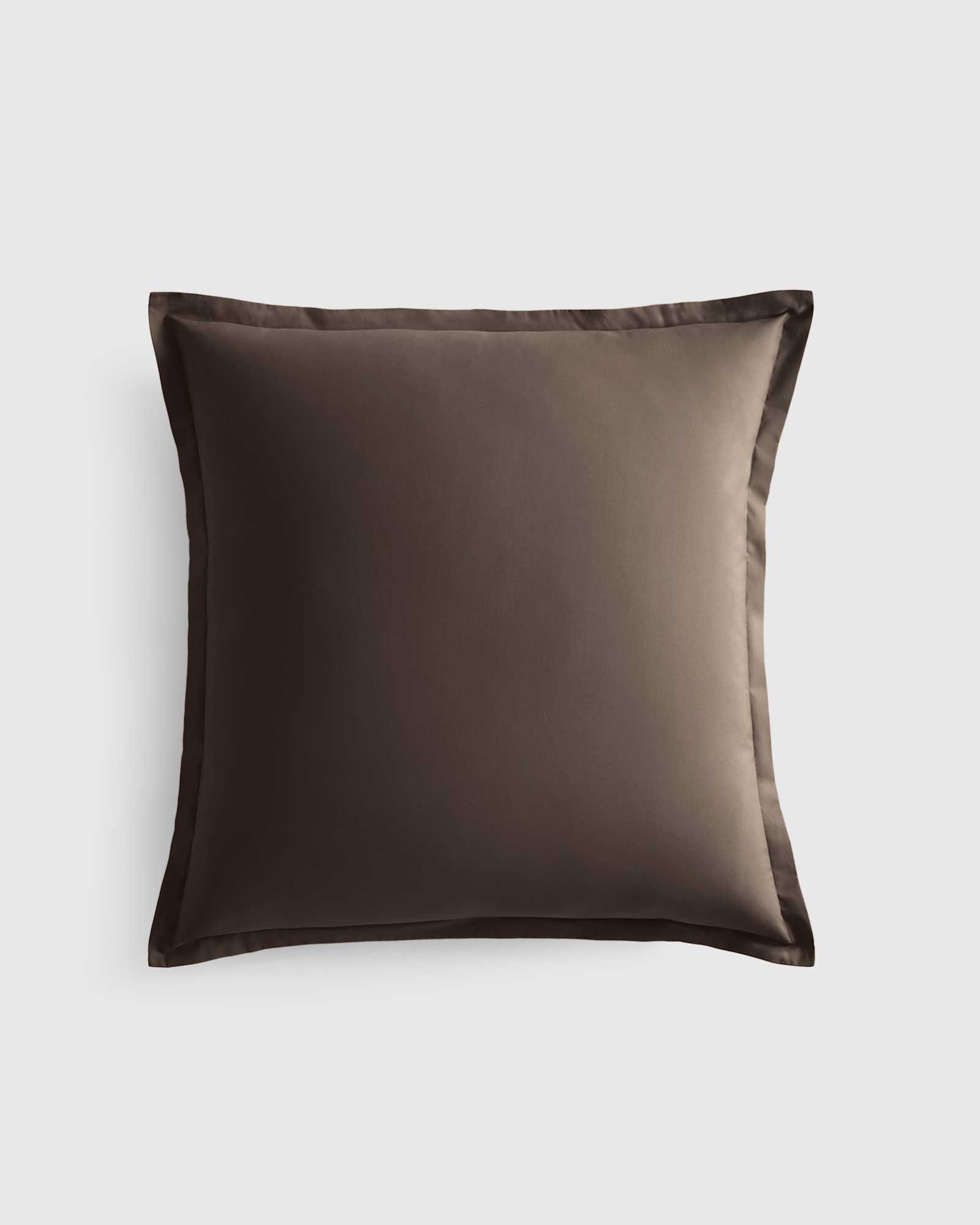 Espresso Organic Crisp Percale Euro Sham