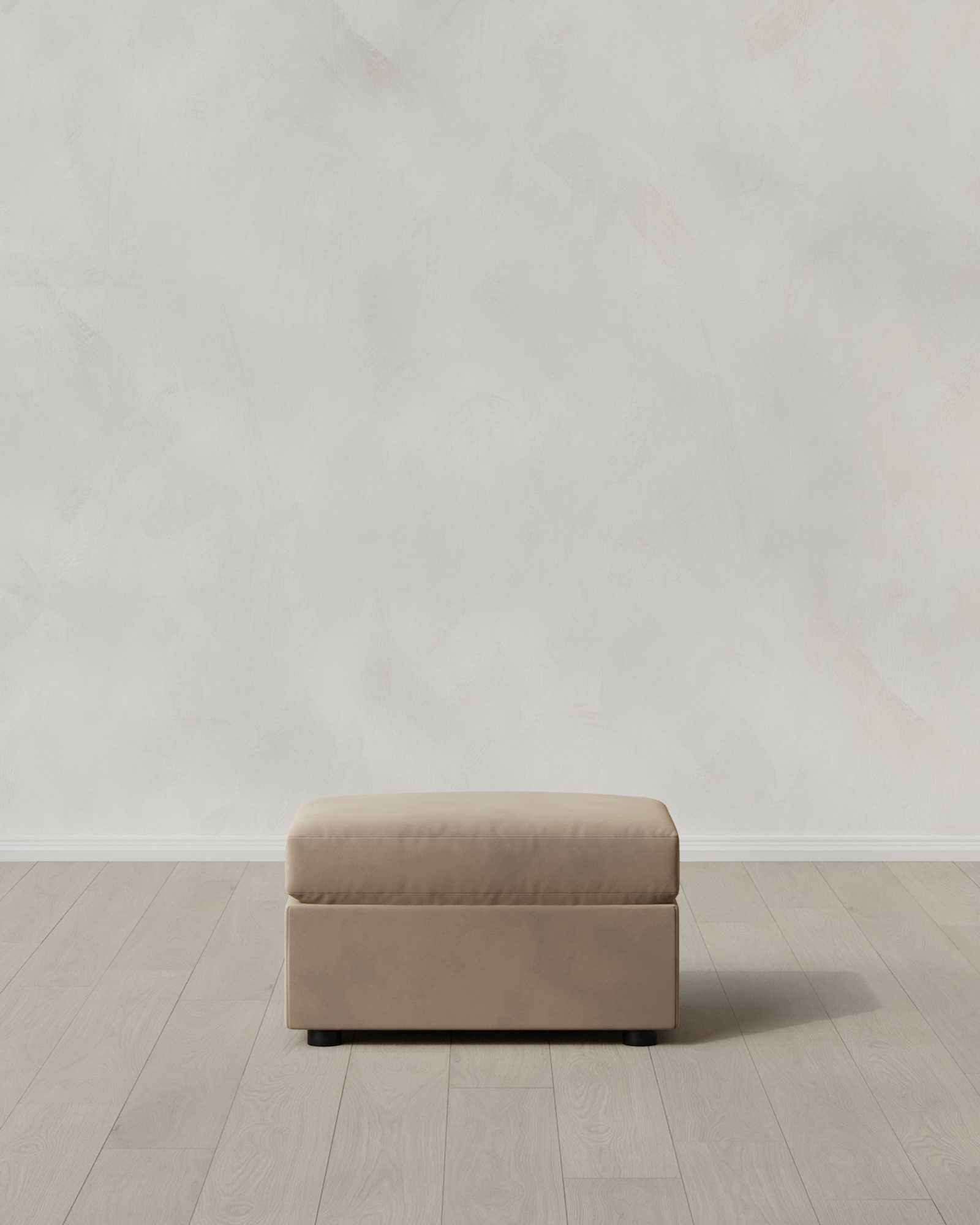 Ottoman Performance Velvet Taupe