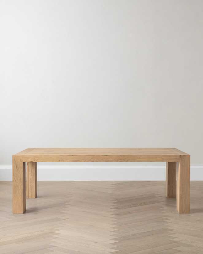 Weathered Oak Reclaimed Oak Parsons Dining Table