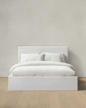 SquareLowQueen Slubby Linen White