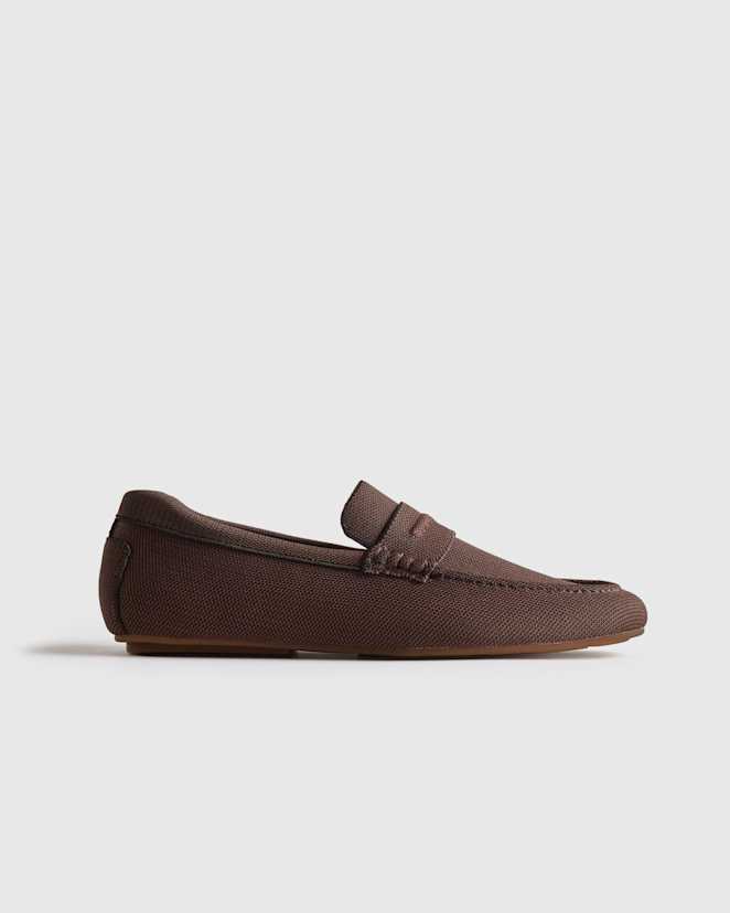 Dark Chocolate Recycled Knit Driving Loafer