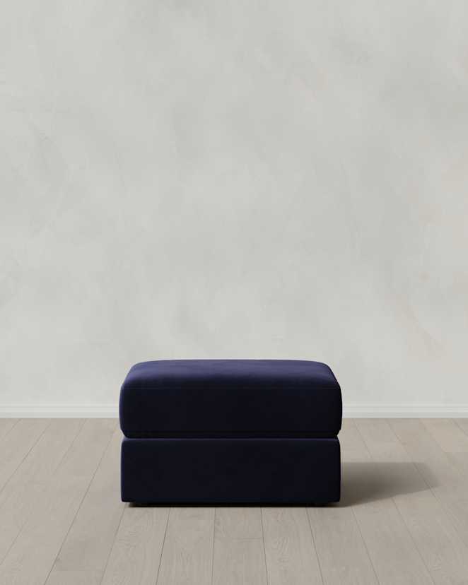 Midnight Ashford Deep Seat Ottoman in Performance Velvet
