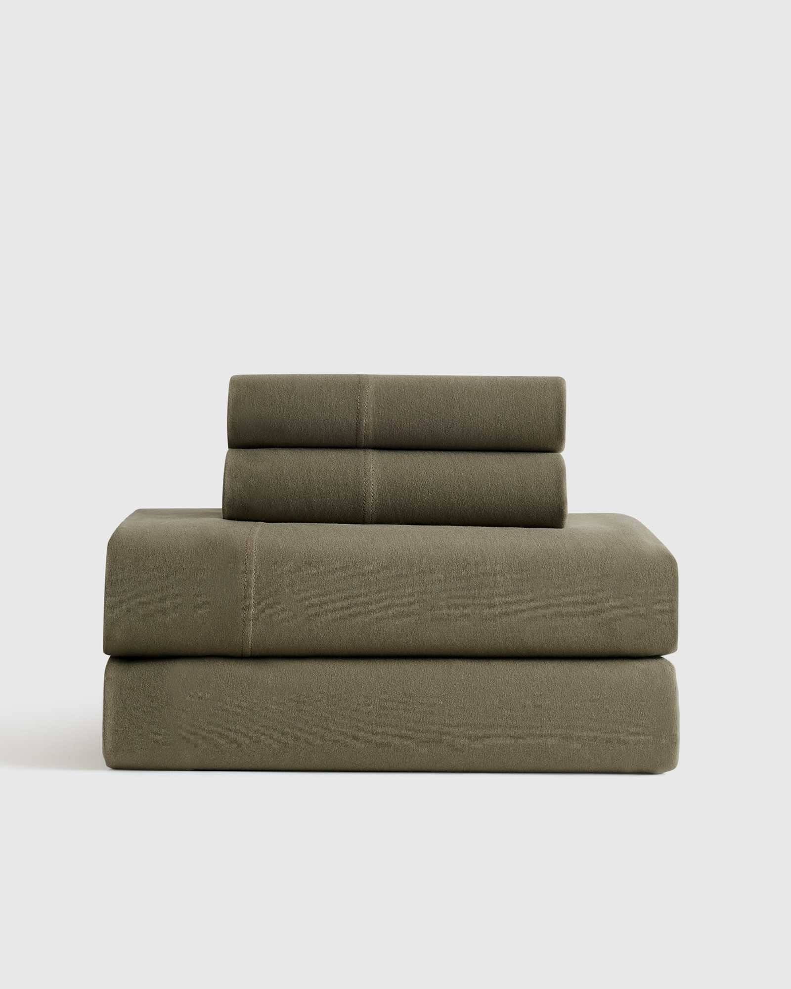 dusty-olive Organic Jersey Sheet Set
