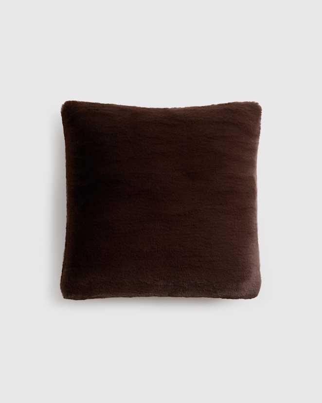 Espresso Luxury Faux Fur Pillow Cover