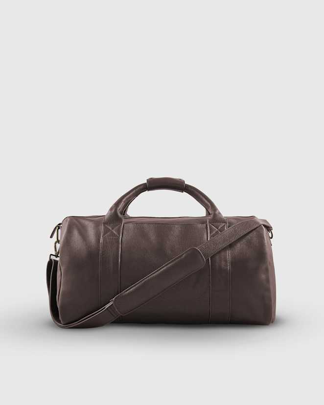 Dark Brown Nappa Leather Duffle Bag