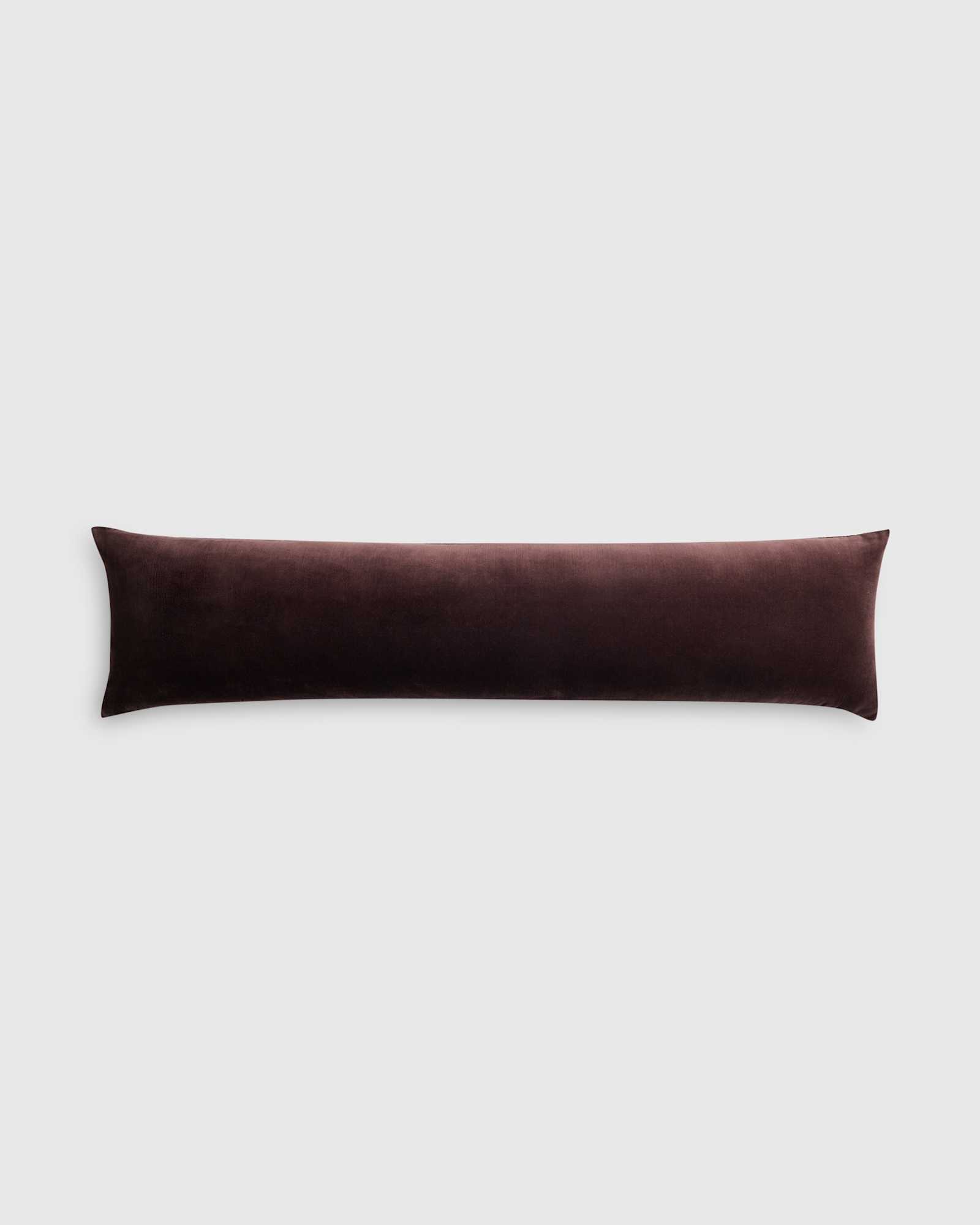 espresso Cotton Velvet Oversized Lumbar Pillow Cover