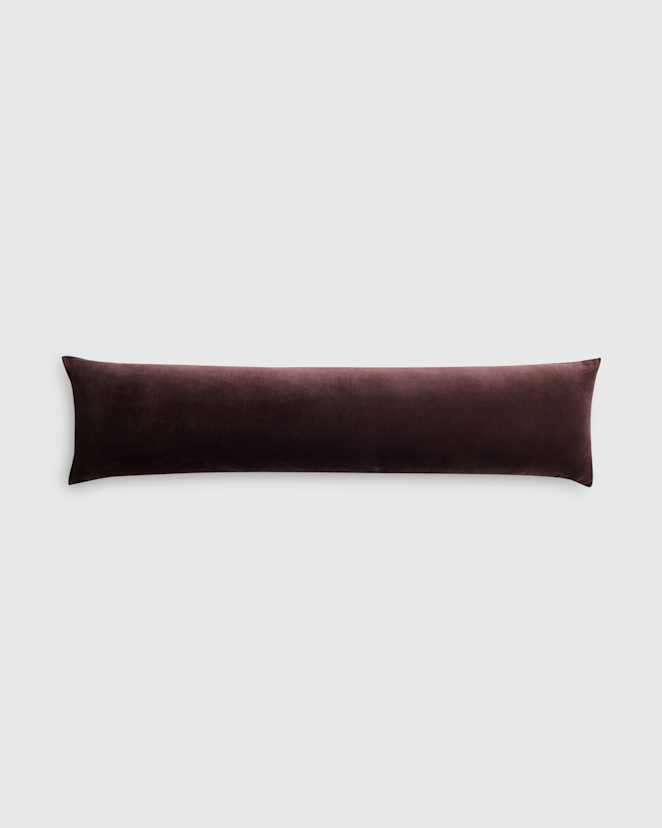 Espresso Cotton Velvet Oversized Lumbar Pillow Cover