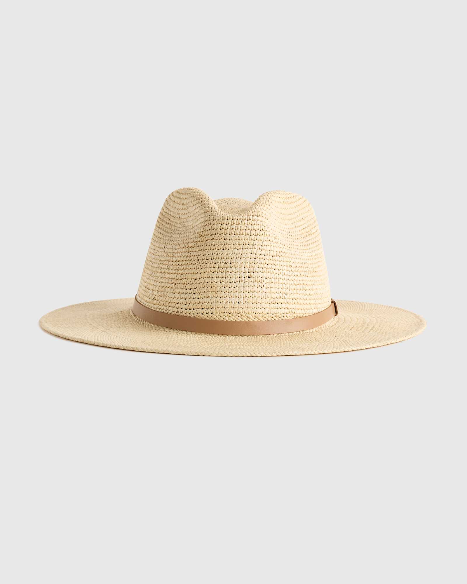 Natural Toquilla Straw Crochet Fedora