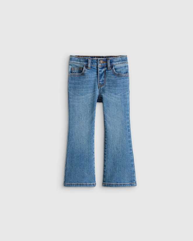 Medium Wash Girls Stretch Flare Jeans