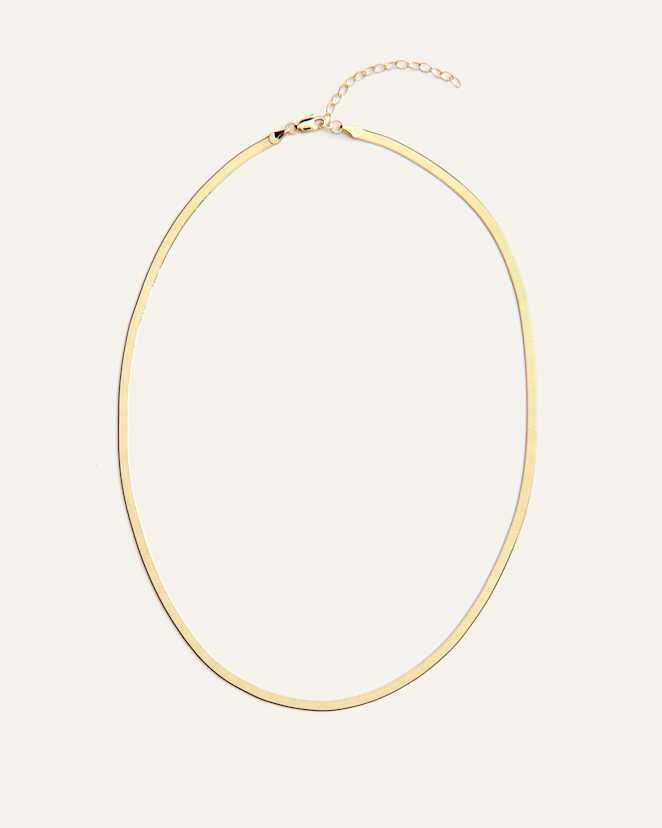 Yellow Gold 10K Gold Herringbone Chain Necklace