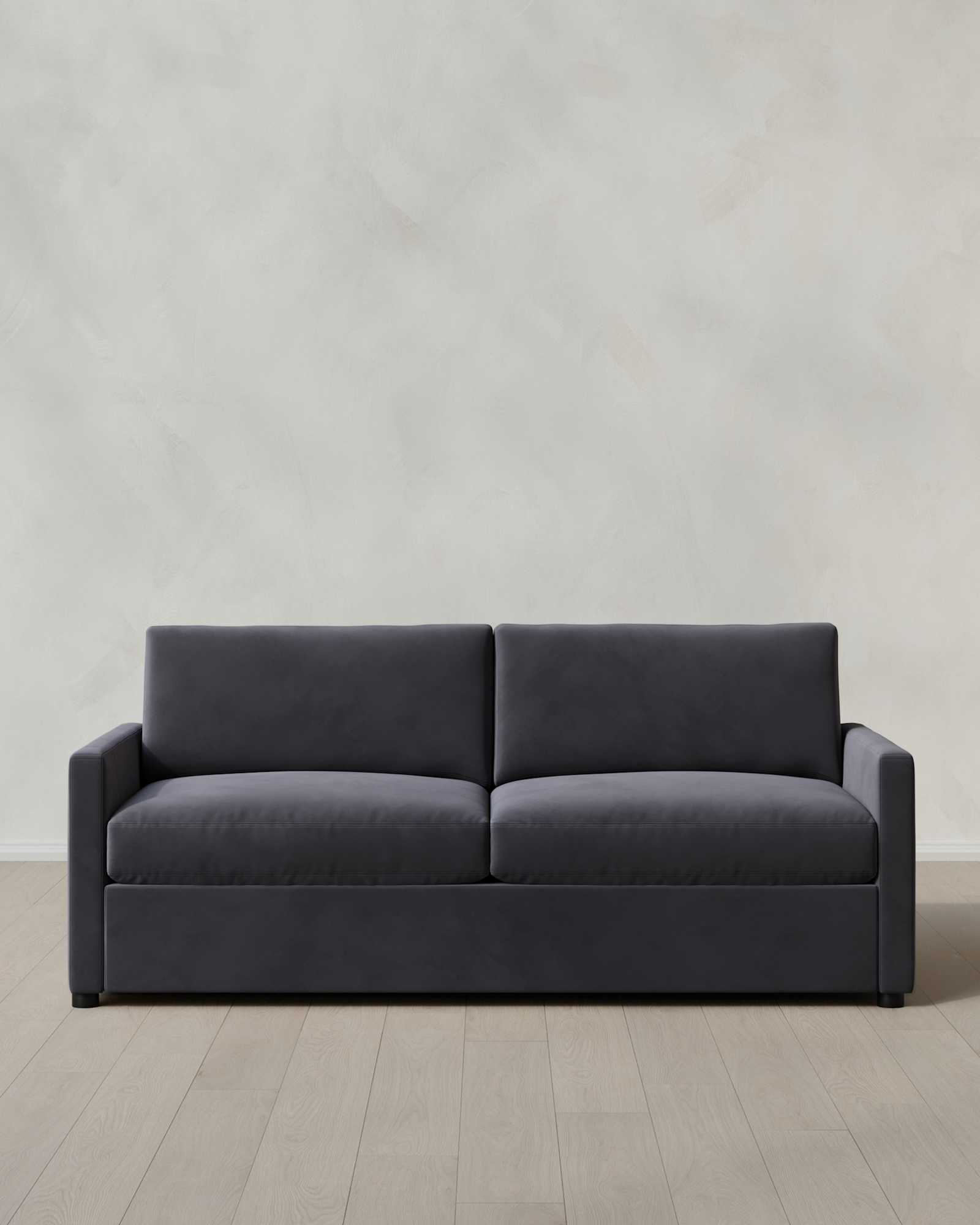Gunmetal Brennan Sleeper Sofa in Performance Velvet