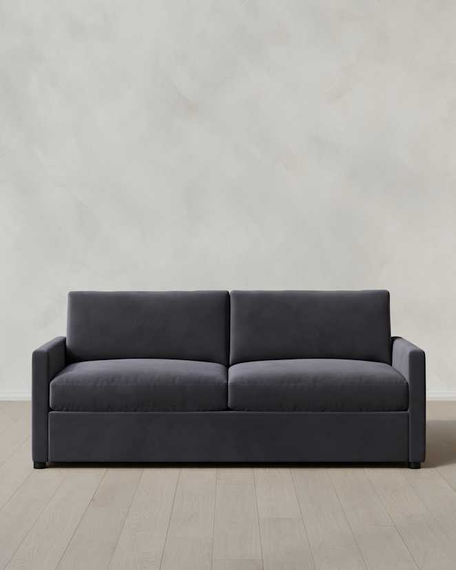 Gunmetal Brennan Sofa in Performance Velvet