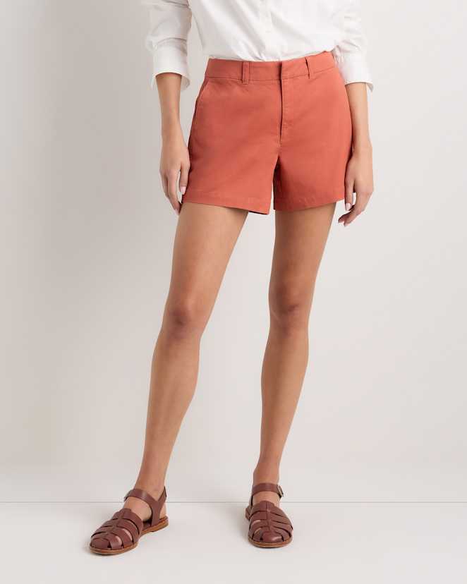 Spiced Orange Organic Stretch Cotton Chino Shorts