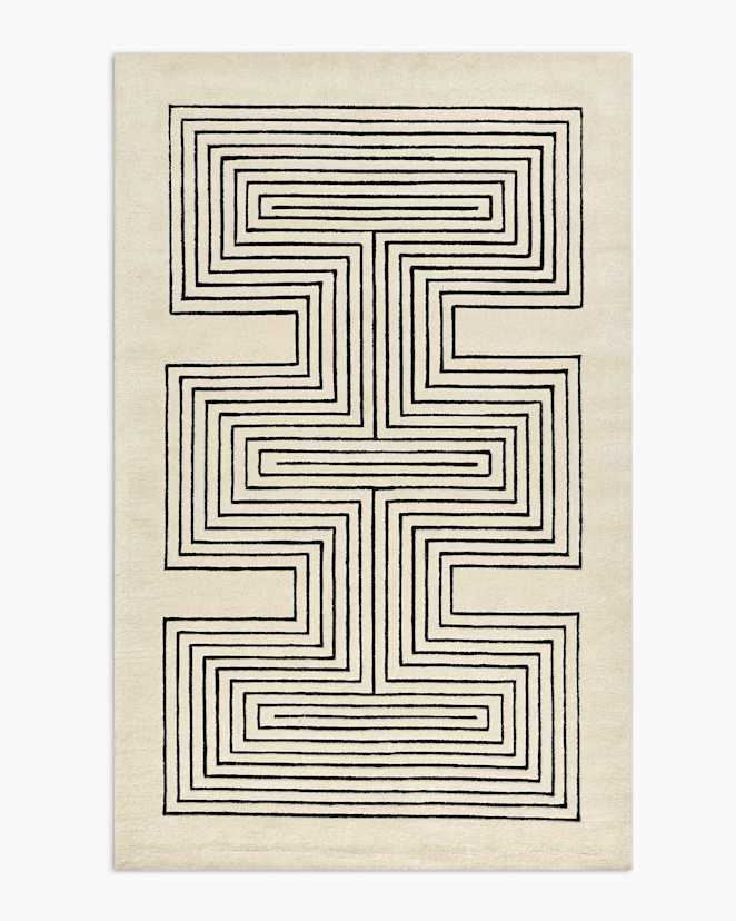 White Langdon Hand-Tufted Wool Rug