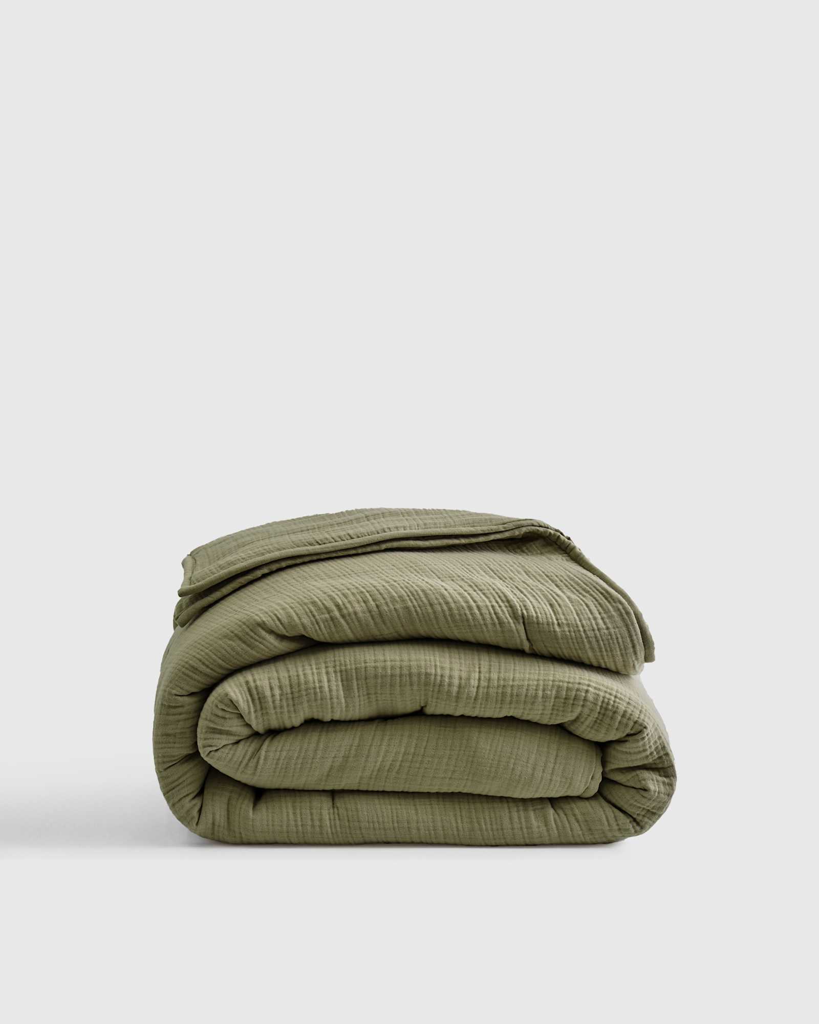 olive Organic Airy Gauze Dream Quilt