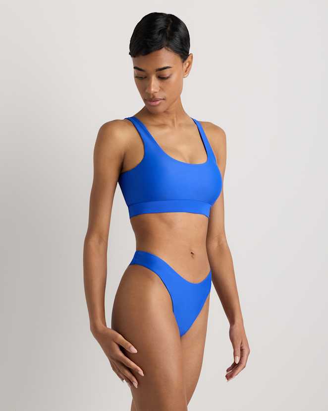 Electric Blue Italian Tank Bikini Top
