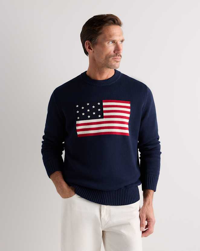 Navy Flag 100% Organic Cotton Flag Sweater