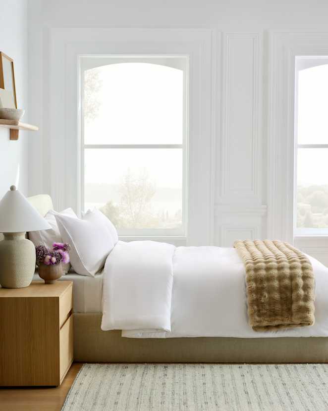 White Organic Cotton Sateen Comforter