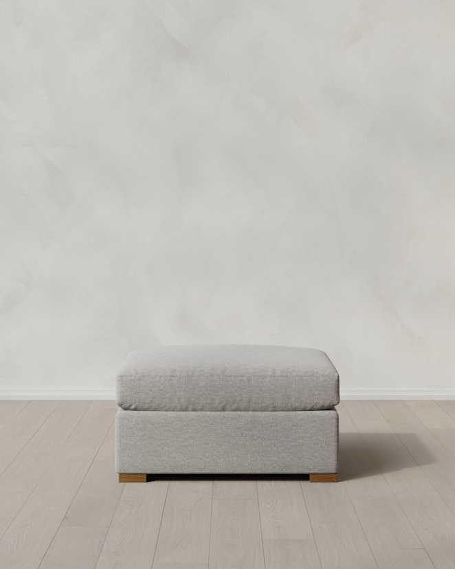 Fog Hollis Slope Arm Ottoman in Performance Basketweave