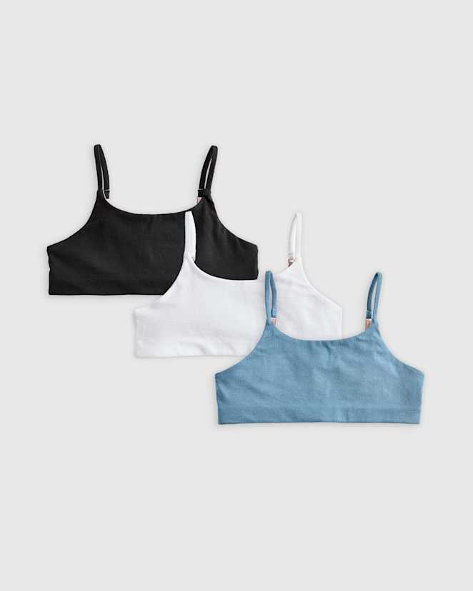 Multi Soutien-gorge réversible et réglable en coton biologique (ensemble de 3)