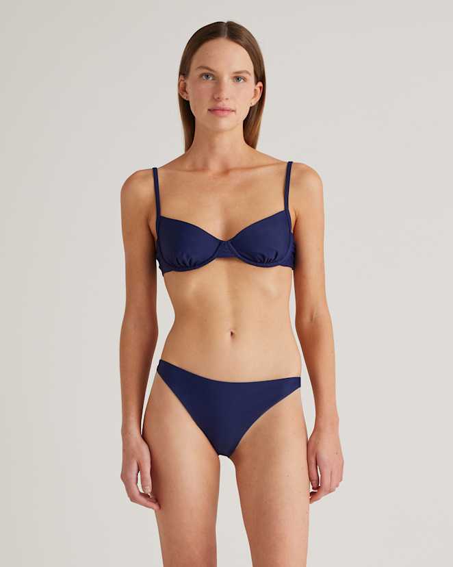 Deep Navy Italian Demi Bikini Top