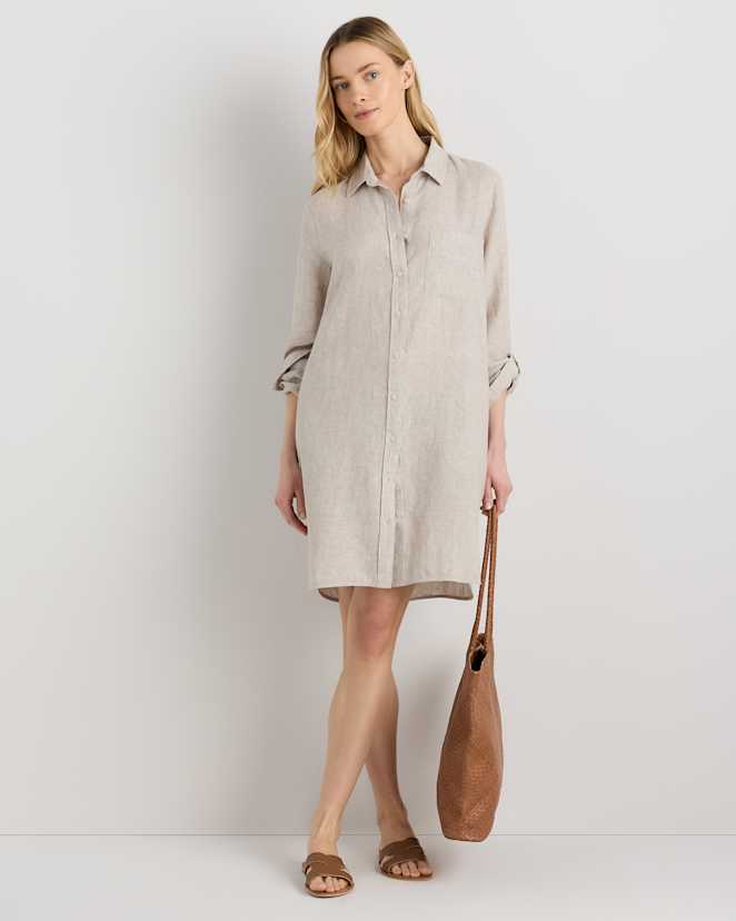 Flax 100% European Linen Shirt Dress
